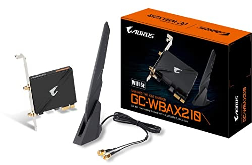 GIGABYTE WiFi 6E GC-WBAX210 (2x2 802.11ax/ Tri-Band WiFi/Bluetooth 5.2/ PCIe Expansion Card)