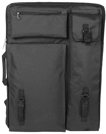 4k Mochila Para Pintar, Bolsa De Transporte Para Dibujo Profesional, Multifuncional Grande Bolso De Suministros De Arte, Bolsa De Transporte Para Tablero Para Almacenamiento Suministros De Arte(negro)