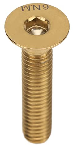 Tornillos de Pernos de Titanio, Perno de Fijación de la Cubierta Superior del Vástago del Auricular de la Bicicleta M6x30mm Tornillo del Perno del Vástago de la Sportinggoods Bicicletas Y Repuestos