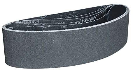 Sruhrak Slipband 100 x 915 mm – 5 stycken 60 korn kiselkarbid slipband för polering och rostning av metall