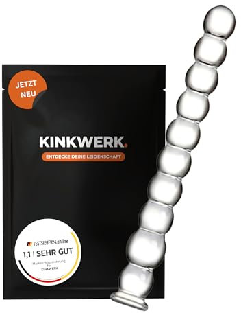 KINKWERK Glasdildo für Männer & Frauen | Erwärmbar & Kühlbar | Hochwertiges Glas