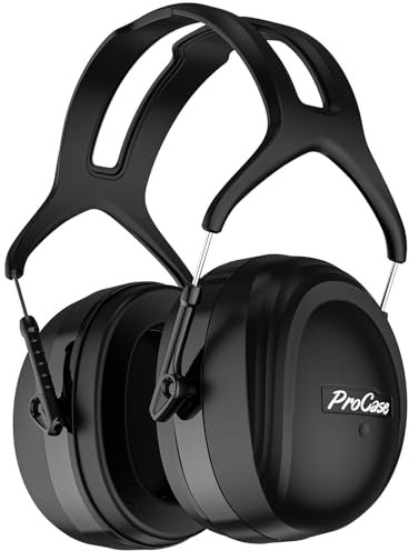 ProCase Casque Anti Bruit Adulte, avec Une Atténuation de SNR 37dB, Casque Anti Bruit Pliable Réglable, pour Milieu Bruyant ou Stressant, pour Adulte Adolescent -Noir