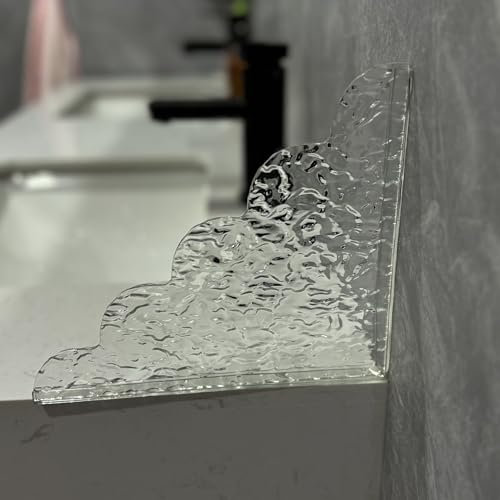 2pcs Shower Splash Guard, Bathtub Water Splash Guard with Silicone Base, Acrylic Tub Corner Guards, 8.5 Inch by 7.4 Inch- Prevent Water Spills, Easy Install, Bathroom Water Barrier Solution