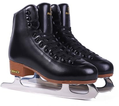 Patins à Glace Artistiques pour hommes femmes | Lame en Acier Inoxydable,Laçage Classique,Crochets Renforcés,Doublure en Fourrure Synthétique,Confortable | Patinage Artistique Patins à Glace