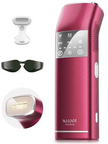27J 100W Épilateur Lumière Pulsée à Quatre Impulsions, Lumières Doubles, 2°C Saphir, Épilation Laser Permanente et Professionnelle, Mode PHR & Smart App pour Poils Résistants