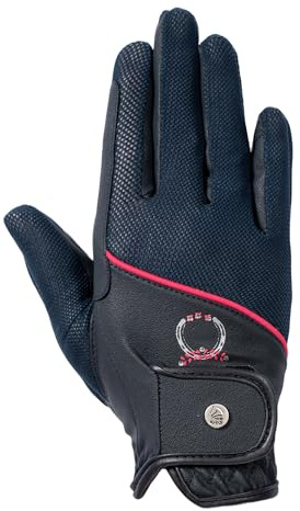 HKM Aymee Guantes de montar para niño Azul Oscuro 12 años