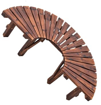 Générique Banc d'arbre Enveloppant, bancs en Bois en Forme d'éventail, siège Semi-Circulaire incurvé, for Jardin, terrasse, pelouse, Jardin, Bord de Piscine