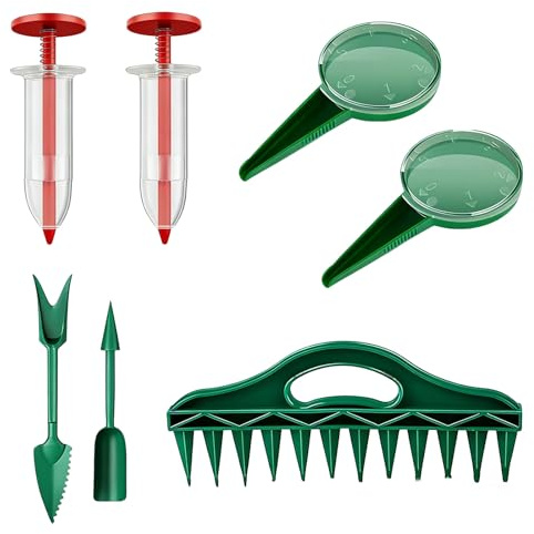 yeemeen 7 Pezzi Distributori Semi 12 Fori Set Seminatrici per Piante Aiuta nella Semina di Fiori, Ortaggi Ed Erbe Aromatiche, Adatto per Aiuole, Giardini, Balconi E Terrazze