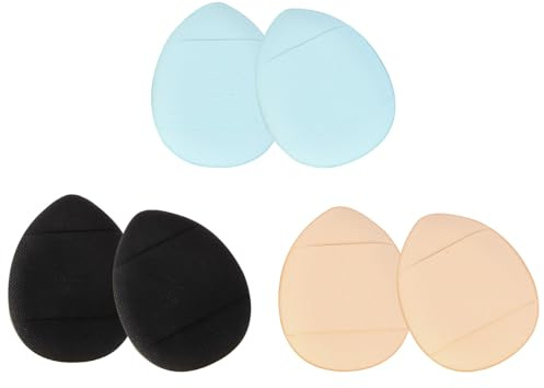 HOMSFOU Borlas de Maquillaje Mini 6 Piezas Mixtas para Polvos Compactos y Sueltos, Borlas Suaves Tipo Cojín para Rostro y Cuerpo, Aplicador Cosmético Lavable para Uso Seco Color Aleatorio