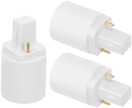 PRETYZOOM Convertitore Portalampada G24d a E27, Adattatore per Lampadine Led, 3 Pezzi, Installazione Rapida, per Casa e Negozio