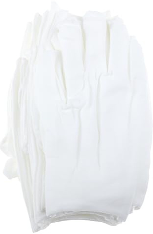 NOLITOY Guantes de Algodón Finos Anticorte Absorbentes de Sudor, 12 Pares, Ligeros y Elásticos para Industria y Etiqueta, Protección Segura y Comodidad