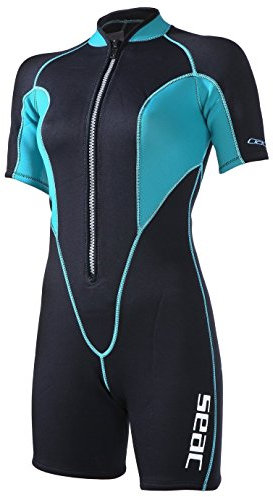 Seac Ciao Damen Kurzer Neoprenanzug, Schwarz Blau, M