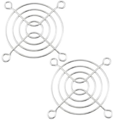 sourcing map 60mm Ventilador Ordenador PC Protector De Rejilla Metal Protector Dedos 2 Piezas