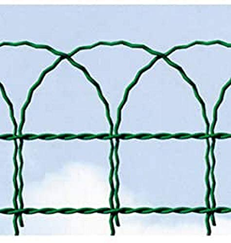 Cavatorta RA01120025B Rete Ornamentale Ondulata, Zincata E Plasticata, Fili Verticali Ondulati Dia, Fili Orizzontali Intrecciati Dia