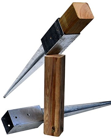 Pfostenträger Einschlaghülse Bodenhülse für Holzpfosten 750 mm Länge feuerverzinkt (121x121 mm) ->SCHNELLER VERSAND AUS DEUTSCHLAND <-