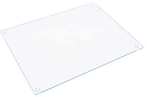 Tagliere in vetro temperato, estremamente resistente, di lunga durata, vetro trasparente, resistente ai graffi, resistente al calore, infrangibile, extra large 12 x 16