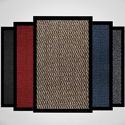 Milosc Paillasson anti-salissures pour intérieur et extérieur, noir, gris, lavable, très résistant, antidérapant, super absorbant