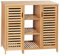 WAOHO Bambus Badezimmerschrank, Sideboard Wohnzimmer, Bad Regal (99.5cm X 33cm X 87cm)