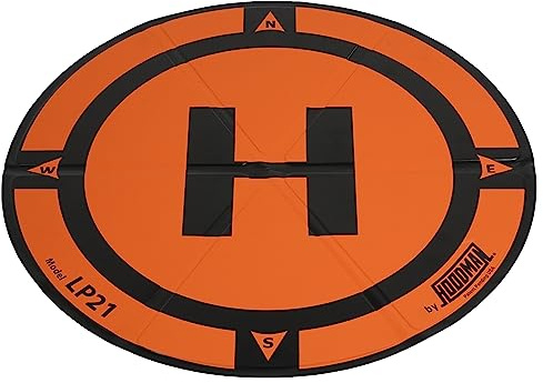 Hoodman Gewichtete Trifold UAV Drohne Landepad LP21 passt für Mini 4 Pro, Mini 3 Pro, Mavic und Spark. Langlebig, keine Heringe erforderlich, zusammenklappbar auf ein Sechstel der eingesetzten Größe