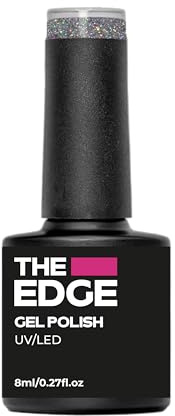 THE EDGE Gel Nail Polish 8ml - The Silver Glitter - UV/LED Manicure/Pedicure for Salon & Home Use, Highly Pigmented/Long Lasting/2-Coat Coverage