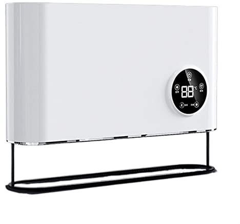Radiateur à huile en céramique, radiateur de salle de bain mural avec écran tactile et porte-serviettes rétractable, chauffage rapide 2200 W, 3 modes, minuterie 2 heures, protection contre l