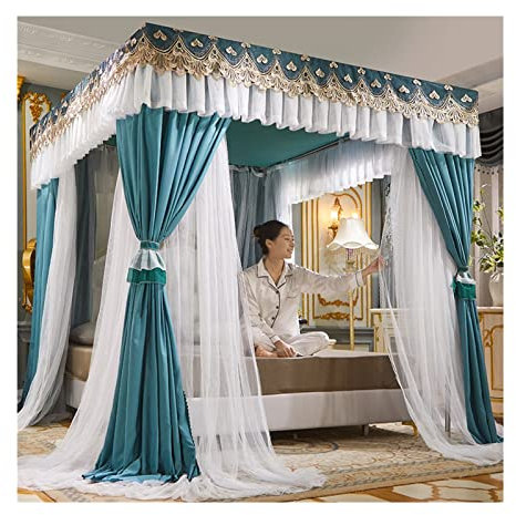 SZITW Betthimmel, Doppelbett, Moskitonetz, Schlafzimmer-Innendekoration, luxuriöser Betthimmel, Moskitonetz für Erwachsene und Kinder, Bettvorhang (Größe: 180 x 220 x 200 cm)