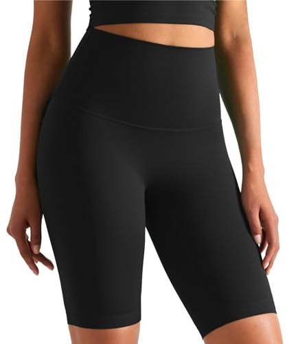 JTSONN Cykelbyxor för damer Sömlösa gymshorts Hög midja Knälånga stretchiga sportshorts för damer Korta för klänningar Leggings Magborttagande yogabyxor Sommar Fitness Löparshorts