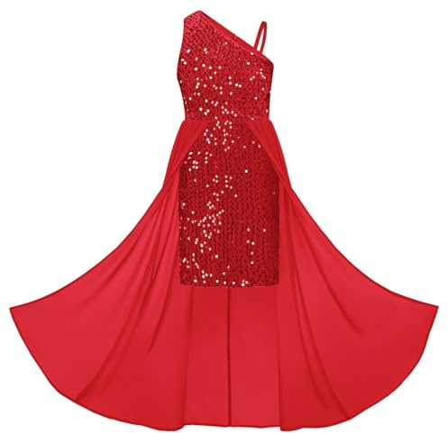 GRACE KARIN Robe à Sequins Asymétrique sans Manches Une épaule pour Petite Fille en Ligne
