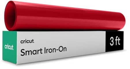Cricut Smart HTV Heat Transfer Vinyl | 0.9 m | Red | Iron-On HTV Vinyl for Fabric, Ideal for Custom T-Shirts & DIY Projects