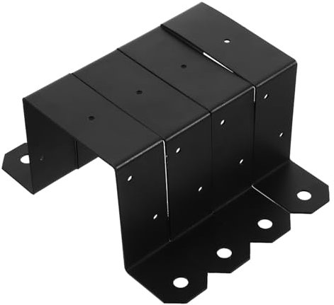 SHINEOFI 4pezzi Staffe Di Supporto Per Di Recinzione Staffe Di Fissaggio in Per Forma Di u Per Tubi Quadrati Per Carichi Pesanti Per Esterni