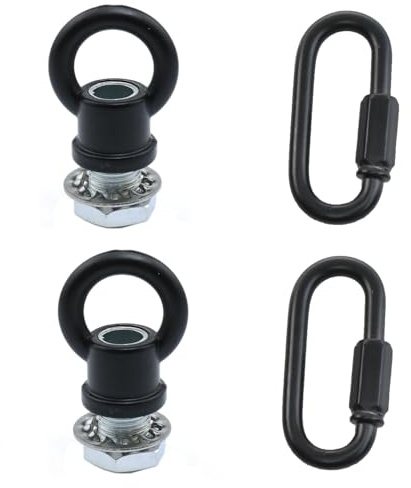 Meuey Lyot Light Fixture Parts Black M10 Eye Nuts Lifting Ring Nut Link Buckles Chandelier Parts for Crystal lamp, Candle Holder lamp and Traditional Chandelier 2Set