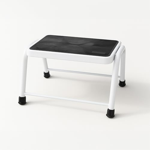 Bestfor Single Step Stool, Extra Wide Non-Slip Step, 150kg Limit, Durable Steel, Easy Carry, Stable Safe Step for Caravans, Mobile Homes, RVs, Camping, Bath, Hot Tubs