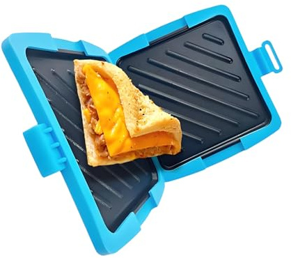 Tostapane Da Viaggio - Tostapane Per Microonde, Pressa Antiaderente, Piatti Adatta Per Lavastoviglie | Raffreddamenti Facile Per Colazione Con Formaggio Arrosto Per Professionisti Occupati Camere D