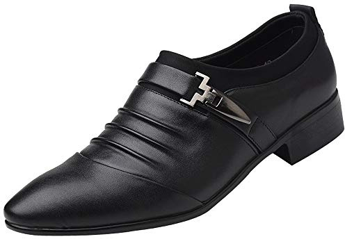 Kostymskor herr svart, spets lackskor män andas herrskor casual affärsskor halkfria läder dansskor halvskor fritid oxford elegant klänning monkstrap skor