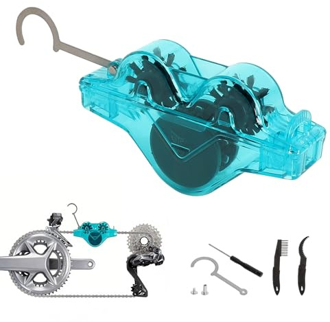 Kit de nettoyage de chaîne de vélo - Appareil de nettoyage de chaîne de vélo - 360 ° - Système de nettoyage avec brosse à chaîne - Outil de nettoyage de chaîne de vélo