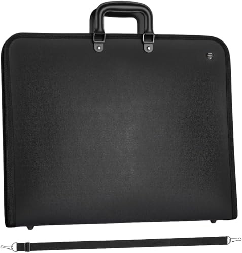 JF HOME BLISS A2 Art Portfolio Case with Shoulder Strap, Weather-Resistant Artist Portfolio Carrying Case for Students, Art Presentation Storage Folder Bag for Sketch Drawing Painting Boards