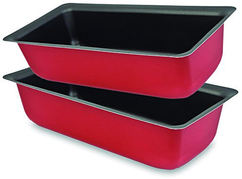 Menax - Stampo per Pane in Alluminio Antiaderente - Teglia per Pane Rettangolari - Stampi per Pane - Cassetta per Pane - Stampo Dolci - Stampo Torta Rettangolari - Set di 2-30 Centimetri