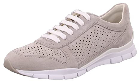 Geox Women's D Sukie B Sneakers, Lt Grey, 4 UK