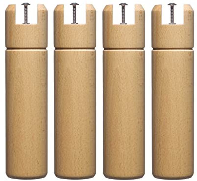Someo 4 Pieds cylindriques pour Cadre à Lattes Naturel 25 cm