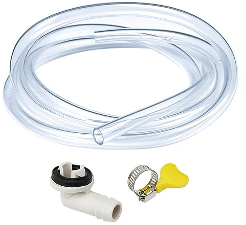 UOIENRT Air Conditioning External Unit Drainage Kit, AC Drain Hose Elbow Fitting for Window Air Conditioning Unit (10 Feet)