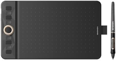 GAOMON WH851 Drahtloses Grafiktablett, Batteriefreier AP519 Digitaler Stift, 8 Programmierbare Drucktasten, Ideal zum Zeichnen, Studieren und Arbeiten (Grau)