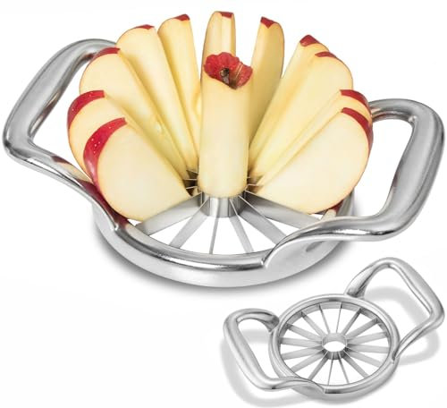 LIIGEMI Affettatrice per mele con 16 lame, extra large, in acciaio inox, per frutta e verdura, facile da impugnare