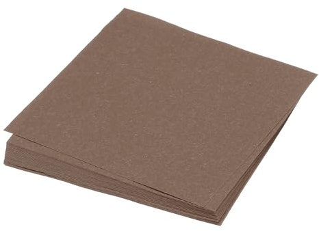 QUARKZMAN 25 Hojas de Papel de Origami Doble Cara Marrón 7.5 x 7.5cm 70GSM Hoja Cuadrada de Papel Plegable para Proyectos de Arte y Manualidades, Principiantes