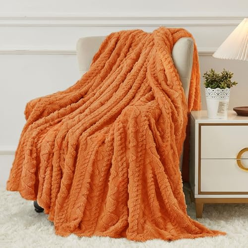 Aganear Coperta in flanella, 127 x 152,4 cm, arancione, decorazione bohémien, accogliente, morbida biancheria da letto per regali caldi per Tennessee Vols, Natale, Halloween, inaugurazione della casa