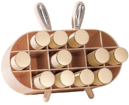 Porta-rossetto, organizer per lucidalabbra, con 14 scomparti, organizer per unghie, porta trucchi, vetrina per cosmetici