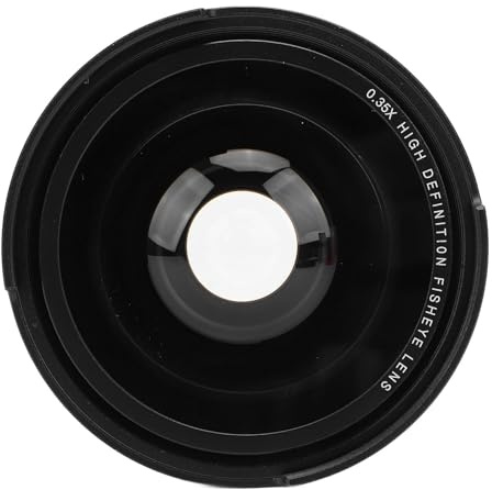 0,35x Ultravidvinkel Fisheye-objektiv med Makro, AF IR-kompatibel. Lämplig För Alla Kameror, Videokameror och linser. För Högupplöst dag- och Nattfotografering (49 mm)