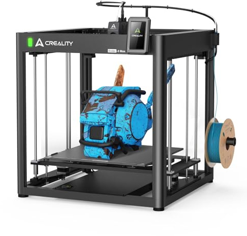Creality Ender-5 MAX Impresora 3D, Nivelación automática de la Cama de 64 Puntos, Doble Eje Z, Impresión ultrarrápida de 700 mm/s, 400 × 400 × 400 mm Enorme Volumen de impresión