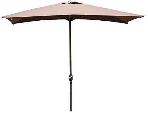 LSLYTQ Outdoor Aluminium Parasol Outdoor Patio Umbrellas Half Rectangular Umbrellas - Sun Shade and Rainproof - Multi-Purpose Sun Umbrella for Garden, Cafe/Wall/Balcony/Door, with Crank Handle,