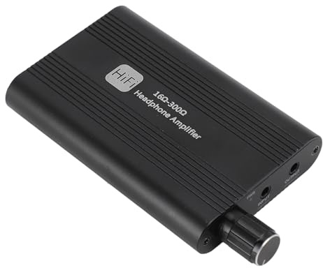 Fockety Amplificateur de Casque Portable, Amplificateur d'Écouneur à Commutateur de Gain à 2 étages Couler Mp3, Mp4, Téléphone, Ordinateurs, CD Lectives, Tritie d'entrée aux 16 à 300 Ohm