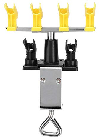 Tnfeeon Airbrush Holder, 4 i 1 Station med metall- och Plastkonstruktion, Klämma på Bordet eller Arbetsbänk för Stabil Användning, Kompakt Design Idealisk för Luftborstmålning Av